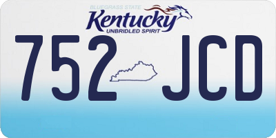 KY license plate 752JCD