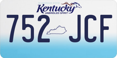 KY license plate 752JCF