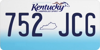 KY license plate 752JCG