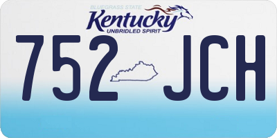 KY license plate 752JCH