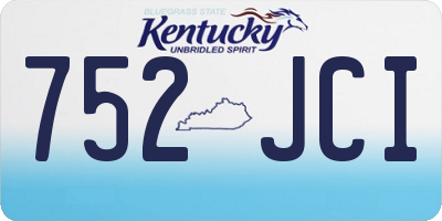 KY license plate 752JCI