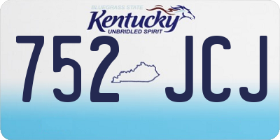 KY license plate 752JCJ