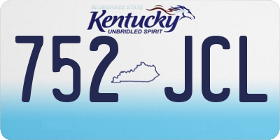 KY license plate 752JCL