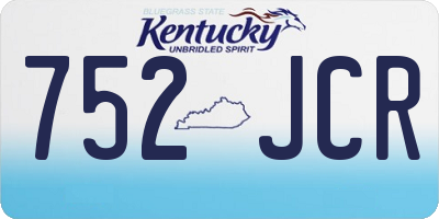 KY license plate 752JCR
