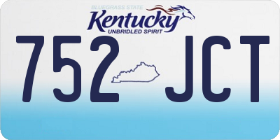 KY license plate 752JCT