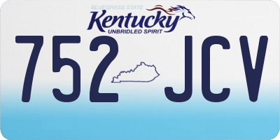 KY license plate 752JCV