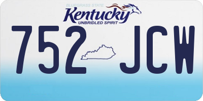 KY license plate 752JCW