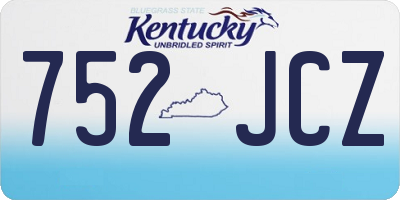 KY license plate 752JCZ