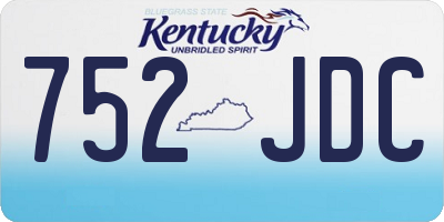 KY license plate 752JDC