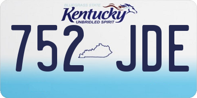 KY license plate 752JDE