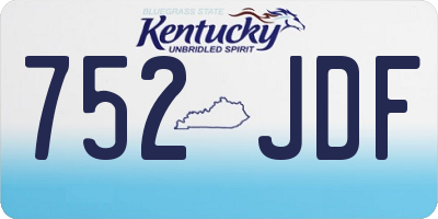 KY license plate 752JDF