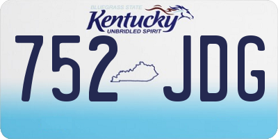 KY license plate 752JDG