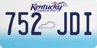 KY license plate 752JDI
