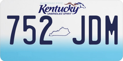 KY license plate 752JDM