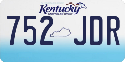 KY license plate 752JDR