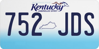 KY license plate 752JDS