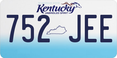 KY license plate 752JEE