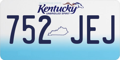KY license plate 752JEJ