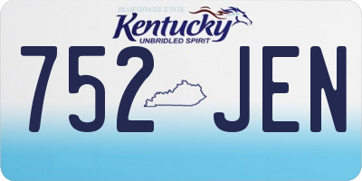KY license plate 752JEN