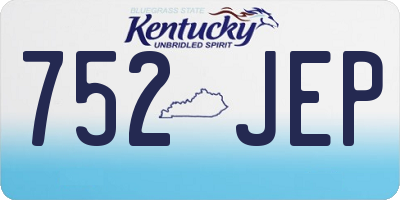 KY license plate 752JEP
