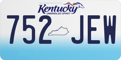 KY license plate 752JEW