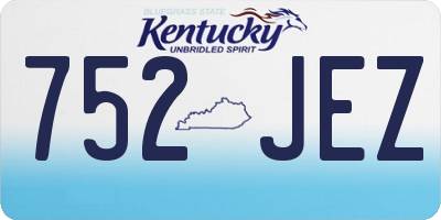 KY license plate 752JEZ