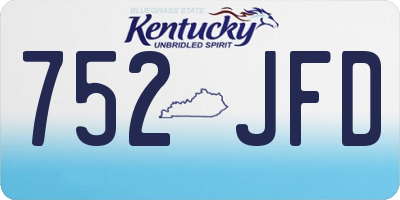 KY license plate 752JFD