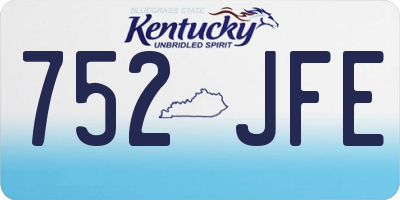 KY license plate 752JFE