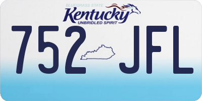 KY license plate 752JFL