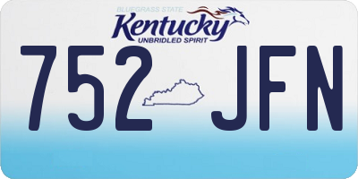 KY license plate 752JFN