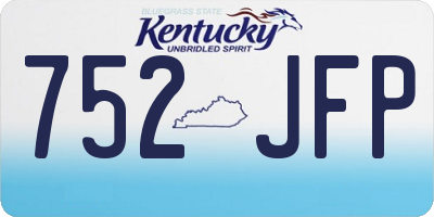 KY license plate 752JFP