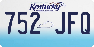 KY license plate 752JFQ