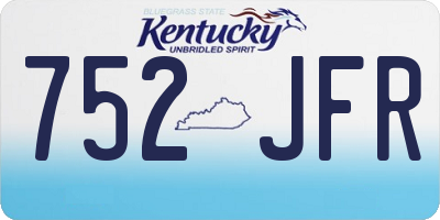 KY license plate 752JFR