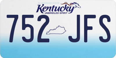 KY license plate 752JFS