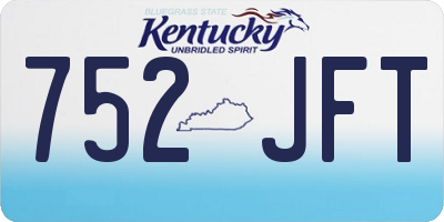 KY license plate 752JFT