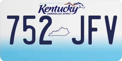 KY license plate 752JFV