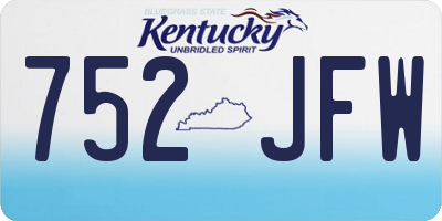 KY license plate 752JFW
