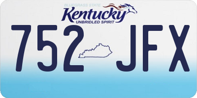 KY license plate 752JFX