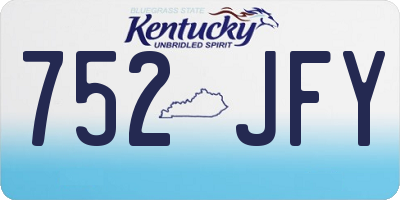 KY license plate 752JFY