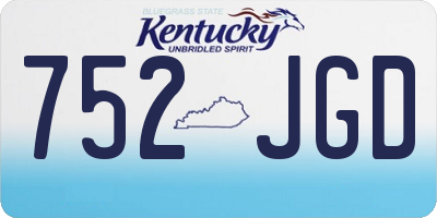 KY license plate 752JGD