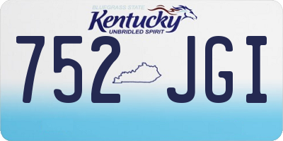 KY license plate 752JGI