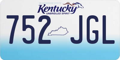KY license plate 752JGL