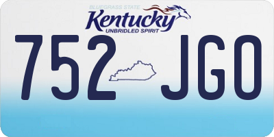 KY license plate 752JGO
