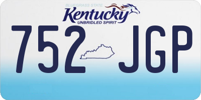 KY license plate 752JGP