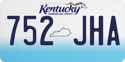 KY license plate 752JHA