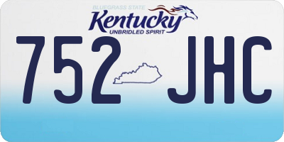 KY license plate 752JHC