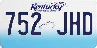 KY license plate 752JHD