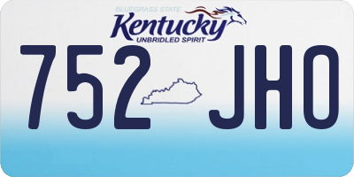 KY license plate 752JHO