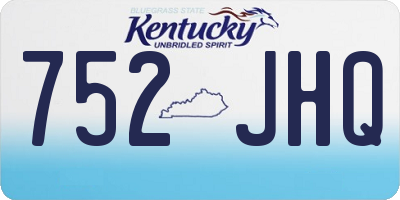 KY license plate 752JHQ