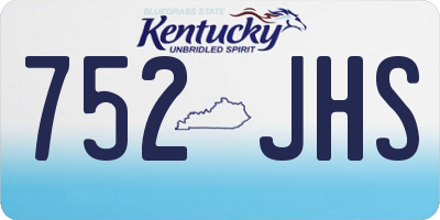 KY license plate 752JHS